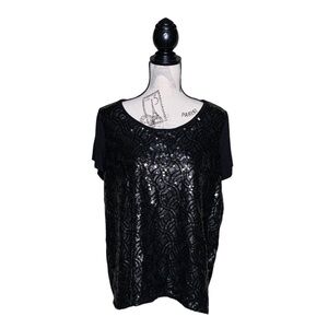 Reitmans‎ 1X sequin front tee shirt